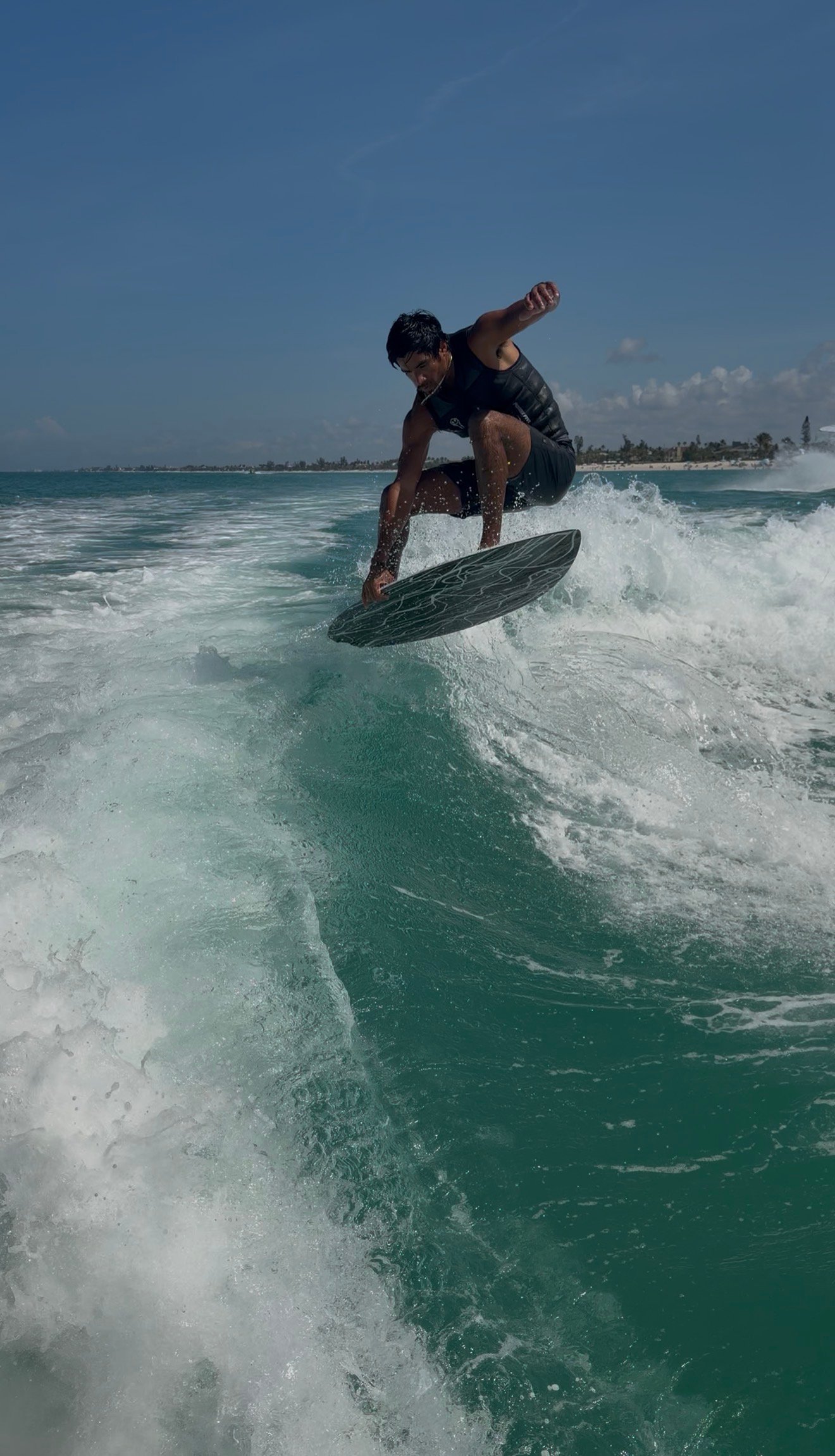 Wakesurf action at the Spring Fling Skim Jam