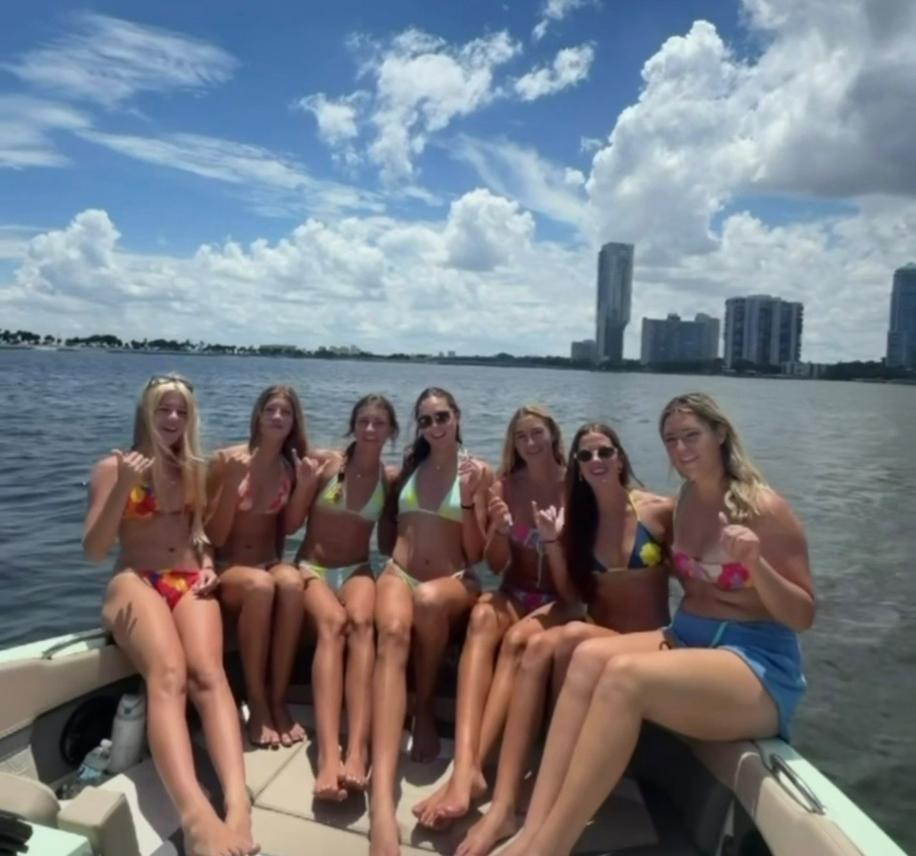 Dubs Swim models on the Heyday H22 in Miami